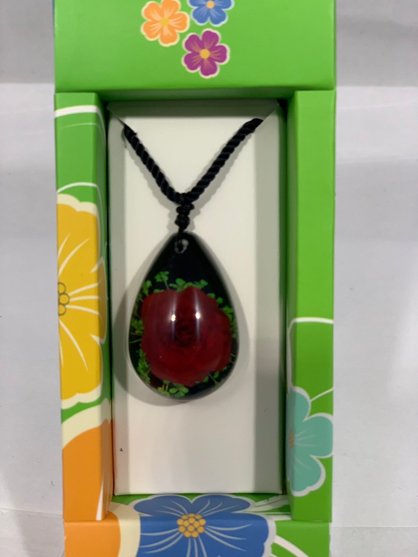 Rose Teardrop Necklace