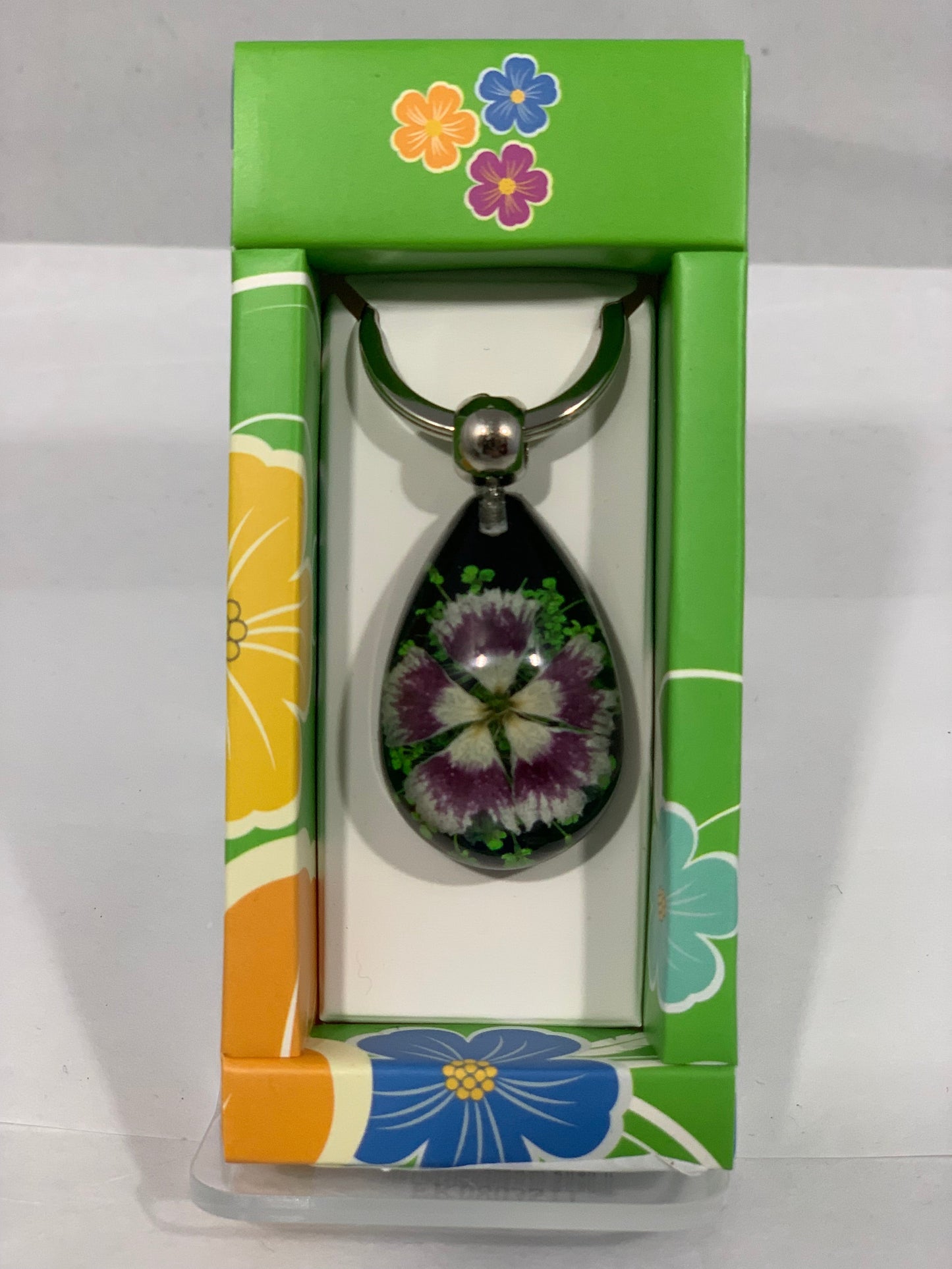 Pink Flower Keychain