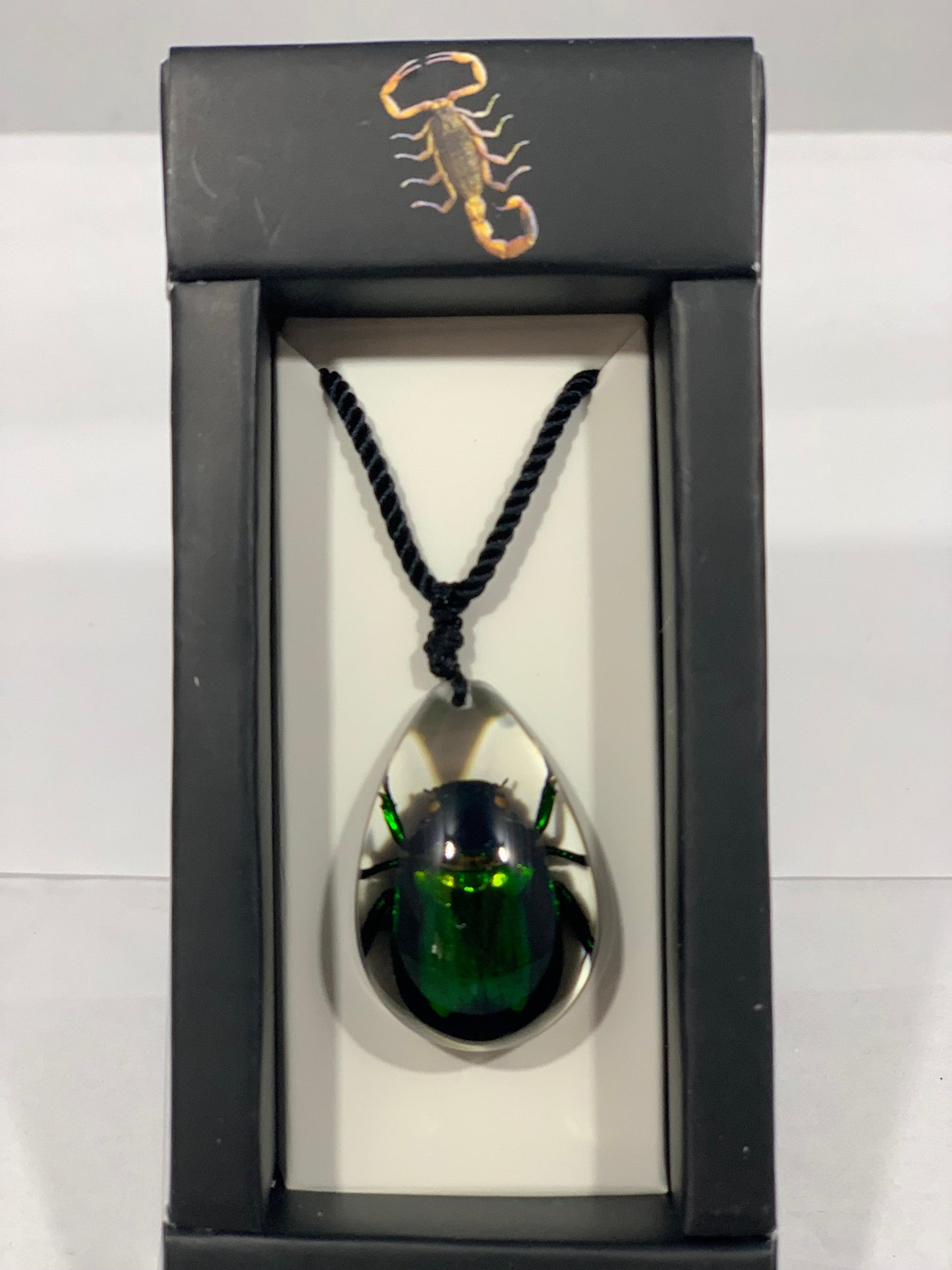 Rutelian Beetle Necklace, Teardrop