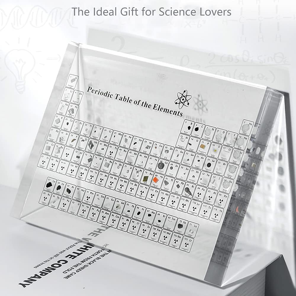 Real Periodic Table of Elements encased in resin with 83 REAL elements!