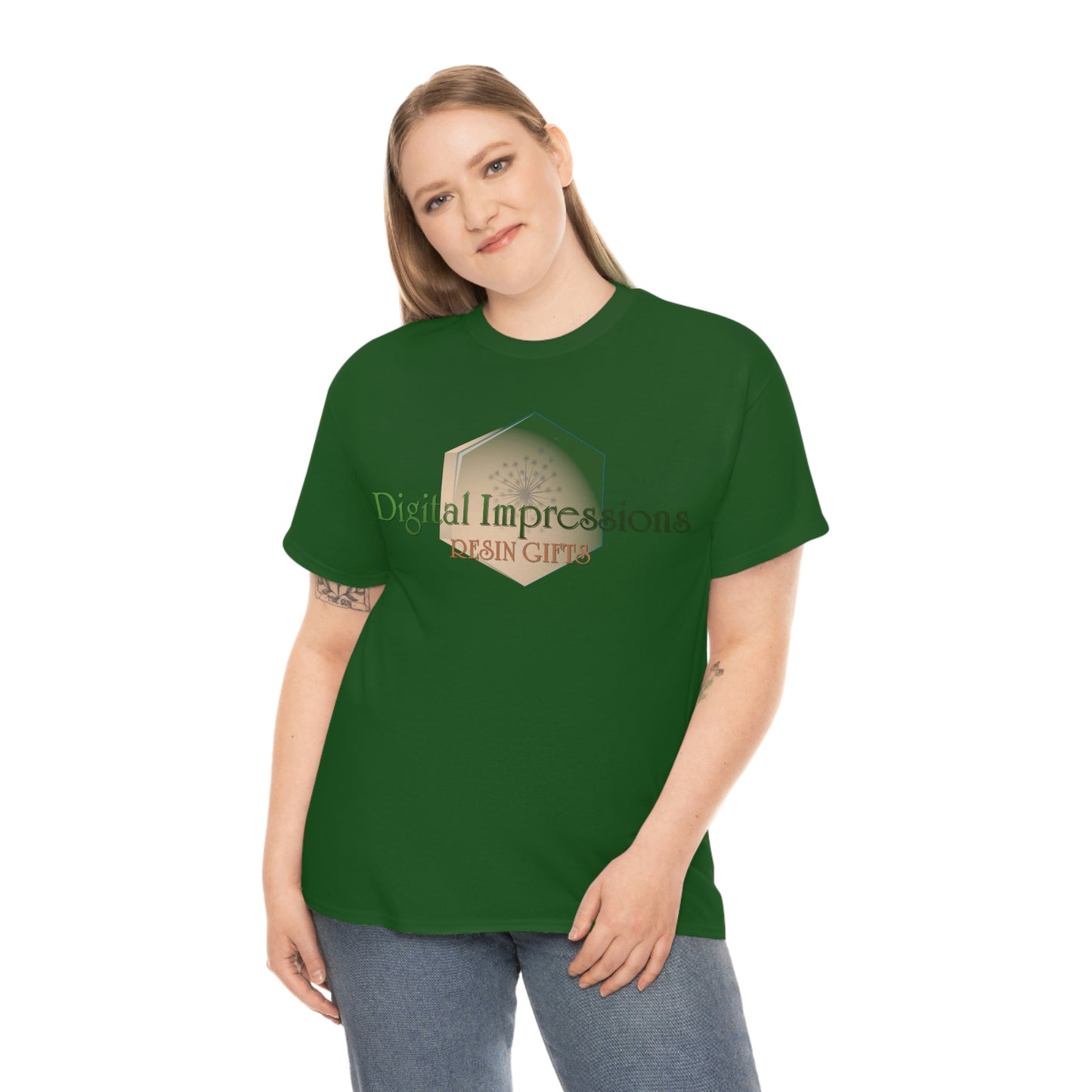 Unisex Heavy Cotton Tee with Resin Gifts Logo